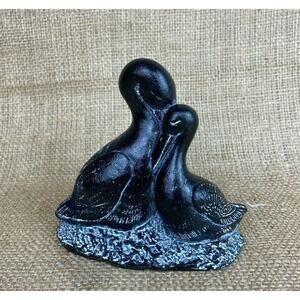 Aardik Collection Carved Soapstone Mother & Baby Bird